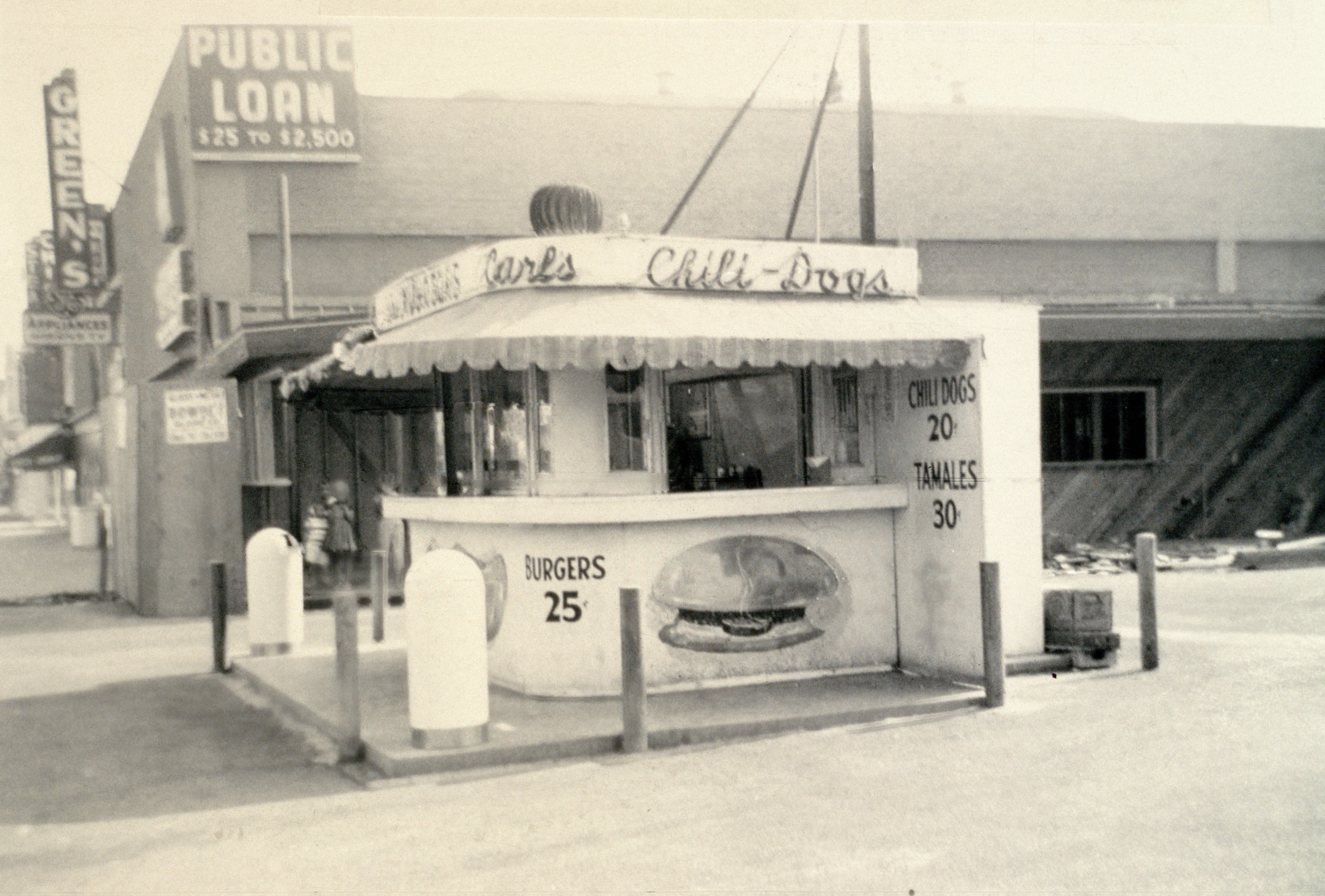 The first Carl’s Jr burger stand in Los Angeles 